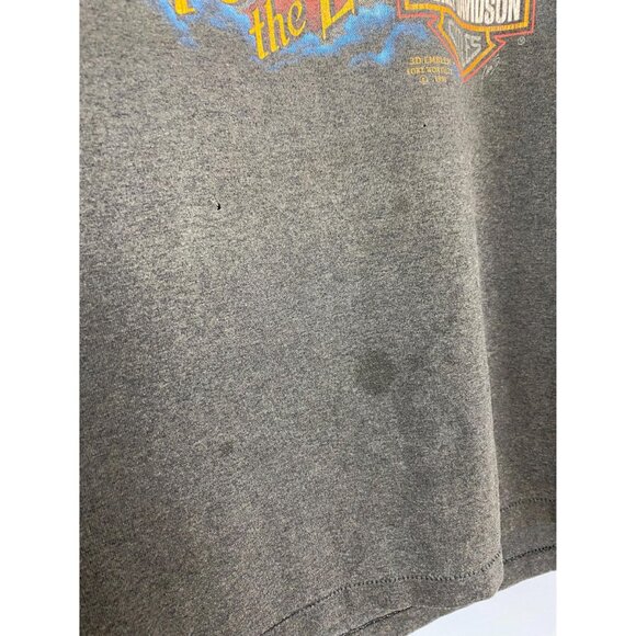 90s Harley Davidson 3D Emblem T-shirt Size XL Follow the Eagle Life Cycle CA - Picture 7 of 10